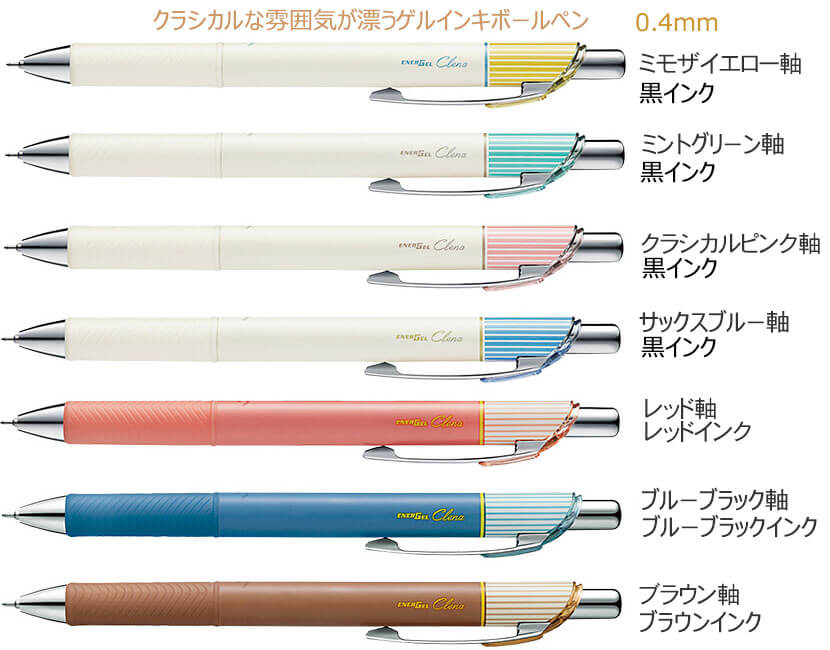 エナージェル　クレナ　ゲルインキボールペン　0.4ｍｍ　ニードルチップ 縮小画像2