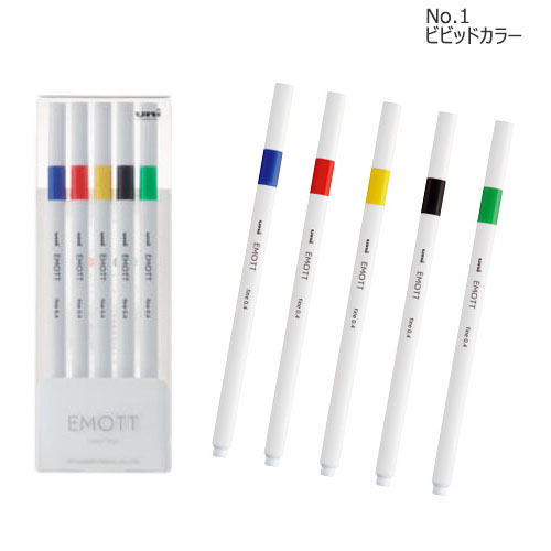 EMOTT（エモット）5色セット　No.1（ビビッドカラー）の画像